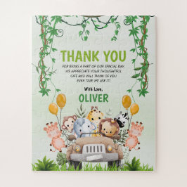 Quebra-cabeça Aniversário Presente Animal 4º Obrigado Safari Sel