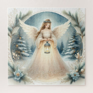 Quebra-cabeça Anjo Celestial Lanterna de Esperança do Inverno