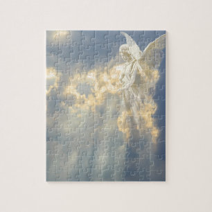 Quebra-cabeça Anjo das Nuvens do Céu Olhando para Baixo