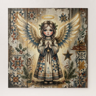 Quebra-cabeça Anjo de Natal em Arte Popular