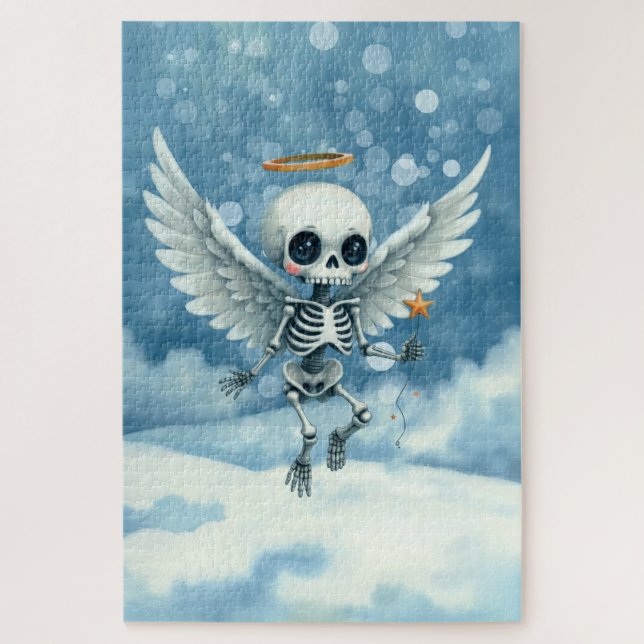 Quebra-cabeça Anjo Esqueleto – O Lado Doce da Vida Após a Morte. (Vertical)