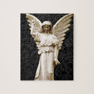 Quebra-cabeça anjo gótico do sofrimento memorável do cemitéri