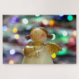 Quebra-cabeça Anjo Natal Segurando um Coração de Amor