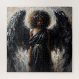 Quebra-cabeça Anjo Negra Com Asas Negras