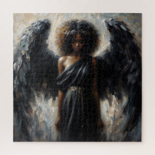 Quebra-cabeça Anjo Negra Com Asas Negras
