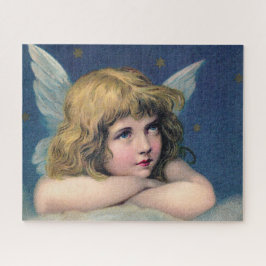 Quebra-cabeça Anjo pesado sonhando em uma nuvem no céu