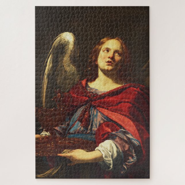 Quebra-cabeça Anjo segurando o vaso e a toalha (Vertical)