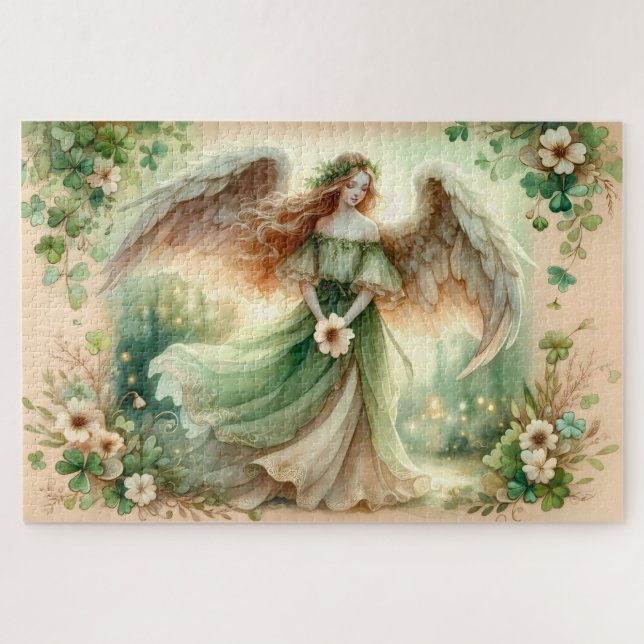 Quebra-cabeça Anjo Serenidade do Trevo (Horizontal)