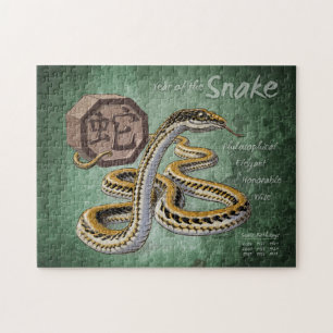 Quebra-cabeça Ano chinês do zodíaco da arte do cobra