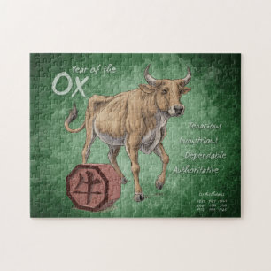 Quebra-cabeça Ano da Arte Zodiaca Chinesa Ox