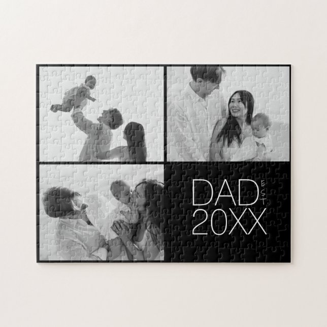 Quebra-cabeça Ano de Fundação do Papai Presentes de Foto Pai Mod (Horizontal)