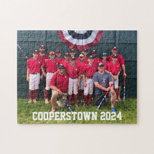 Quebra-cabeça Ano Fotográfico da Cooperstown NY Baseball Team (Horizontal)
