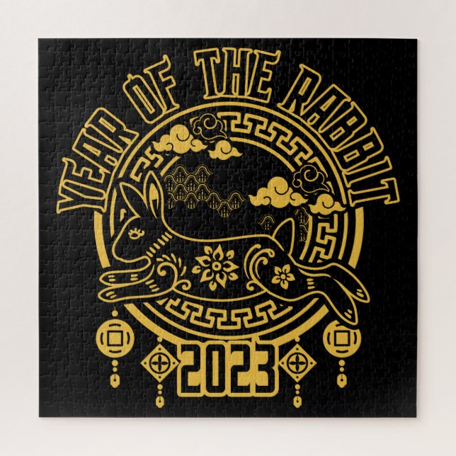 Quebra-cabeça Ano Novo Chinês do Coelho 2023 (Vertical)