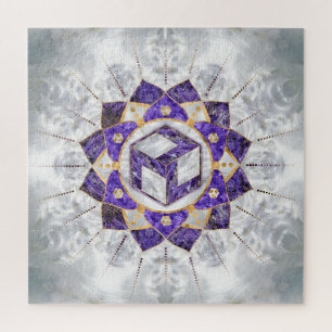 Quebra-cabeça Antahkarana em Lotus Mandala- Ametist e Pearl