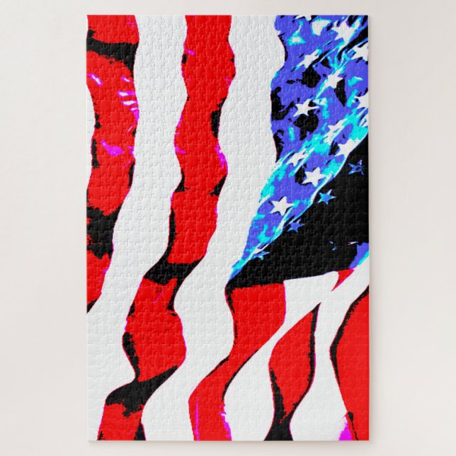 Quebra-cabeça Antiga bandeira americana (Vertical)