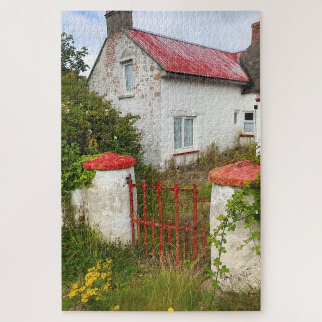 Quebra-cabeça Antiga Cabana  Carne  Wexford Irlanda. (Vertical)
