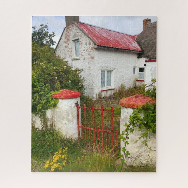 Quebra-cabeça Antiga Cabana  Carne  Wexford Irlanda. (Vertical)