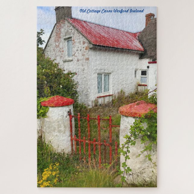 Quebra-cabeça Antiga Cabana  Carne  Wexford Irlanda. Quebra-cabe (Vertical)