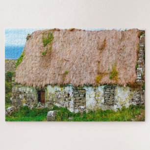 Quebra-cabeça Antiga Cabana Irlandesa Galway Irlanda.