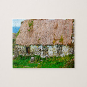 Quebra-cabeça Antiga Cabana Irlandesa Galway Irlanda.