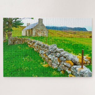 Quebra-cabeça Antiga Cabana Irlandesa Galway Irlanda. Quebra-Cab