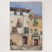 Antiga Espanha Vintage Painting Viagem Art Family