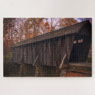 Quebra-cabeça Antiga ponte coberta História Cênica de Fotografia