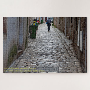 Quebra-cabeça Antiga Rua Cobblestone de Rovinj Croácia Grande