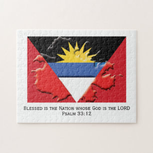Quebra-cabeça ANTIGUA BARBUDA Nação Abençoada PAVILHÃO ANTIG
