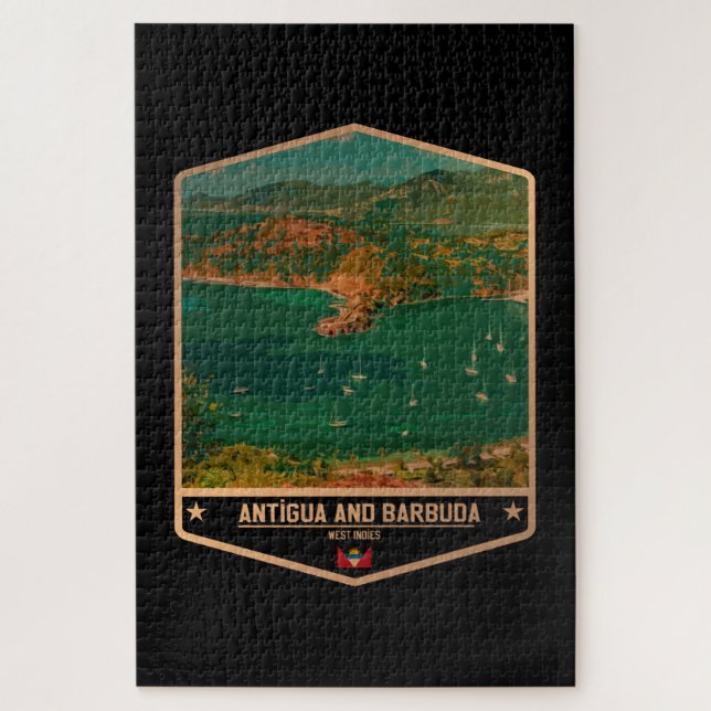 Quebra-cabeça Antígua e Barbuda (Vertical)