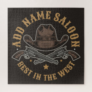 Quebra-cabeça Antiguidade Armas de Cowboy ADD NOME Velho Salão O