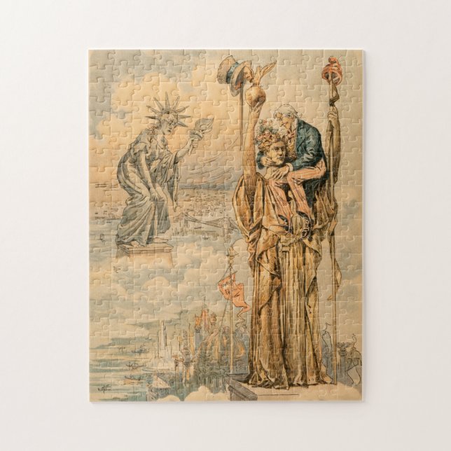 Quebra-cabeça Antiguidade da república da liberdade da estátua (Vertical)