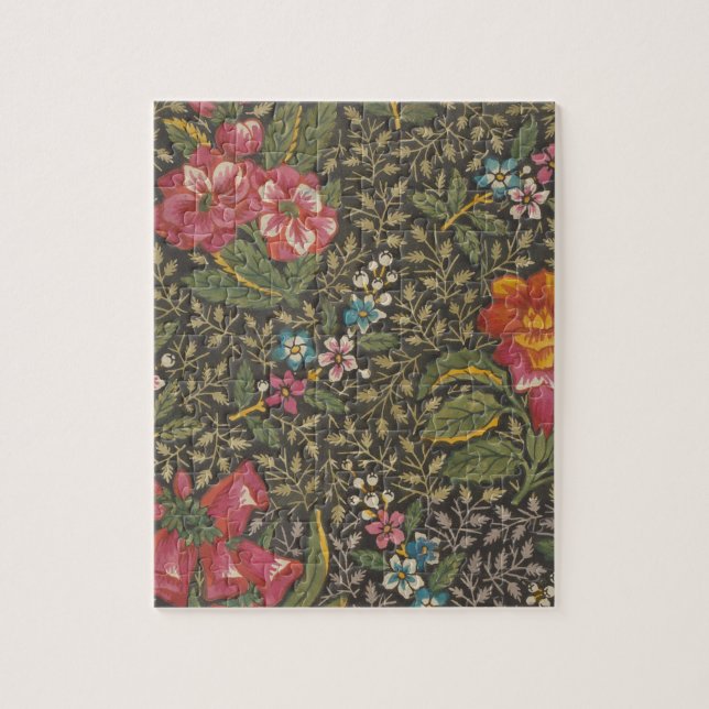 Quebra-cabeça Antiquado Toile de Jouy 1800s Floral Branches (Vertical)