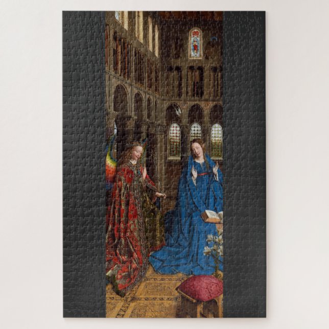 Quebra-cabeça Anunciação de Van Eyck Premium Luz da Catedral (Vertical)