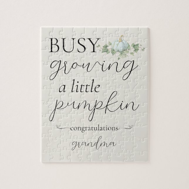 Quebra-cabeça Anunciamento de Gravidez Azul Pequena Quebra-cabeç (Vertical)