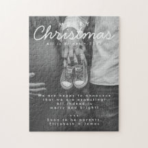 Anúncio de gravidez Foto de Natal