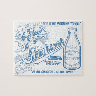 Quebra-cabeça Anúncio de Leite Vintage