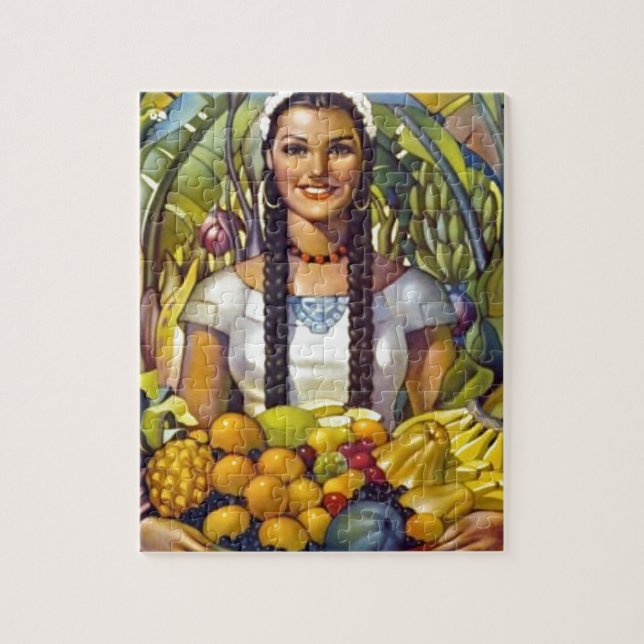 Quebra-cabeça Anúncio de Viagem de Turismo Vintage no México (Vertical)