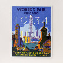 Anúncio de Viagem Justo do Mundo de Chicago de 193