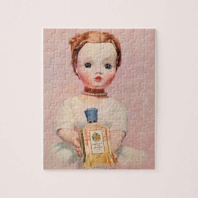 Quebra-cabeça anúncio de Yardley dos anos 50 com a boneca da (Vertical)