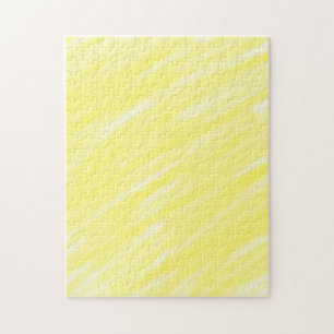 Quebra-cabeça anúncio pastel amarelo personalizado de cor sólida