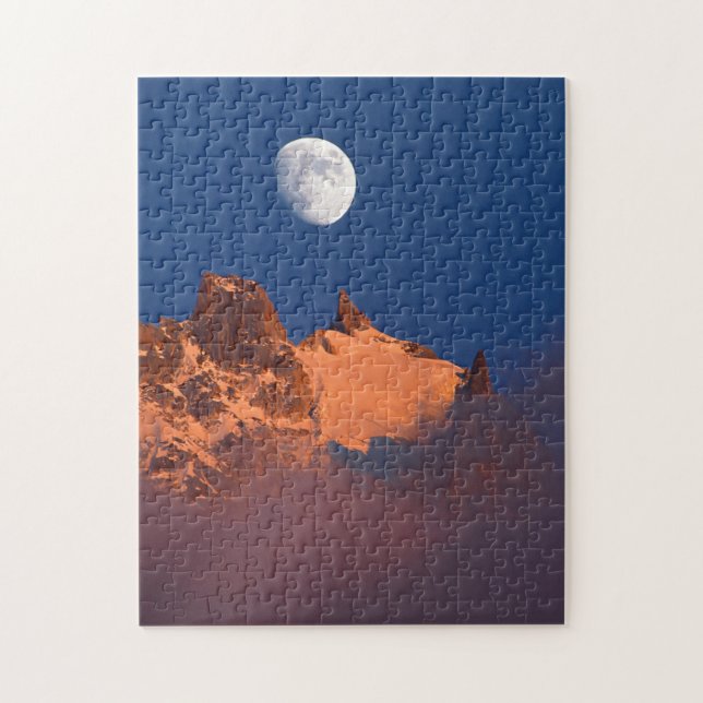 Quebra-cabeça Ao nascer do sol | Aiguille du Plan Chamonix, Fran (Vertical)