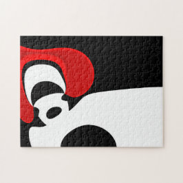 Quebra-cabeça Ao Sr. Redd: Abstrato Preto, Branco e Vermelho