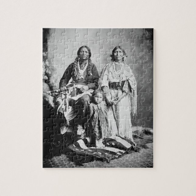 Quebra-cabeça Apache Antonio principal Maria com sua família, (Vertical)