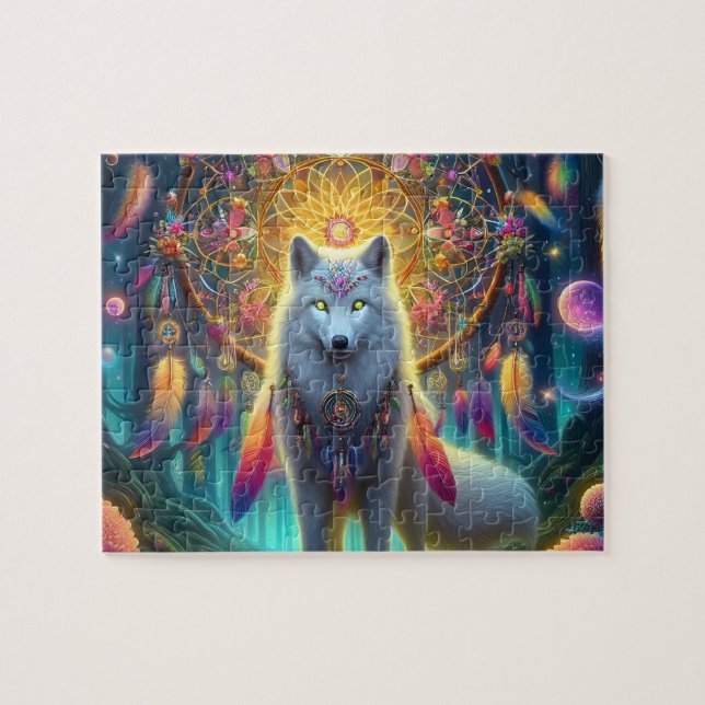 Quebra-cabeça Aparador de Sonhos Lobo (Horizontal)