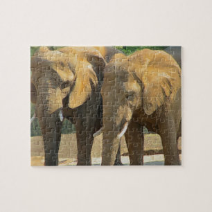 Quebra-cabeça Apenas dois amigos do elefante