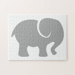 Quebra-cabeça Apenas um Elefante Cinza