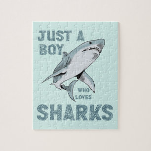 Quebra-cabeça Apenas um garoto que ama o Shark Lover