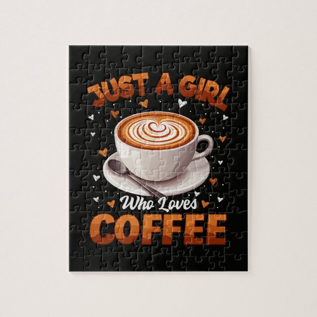 Quebra-cabeça Apenas Uma Garota Que Ama Café (Vertical)