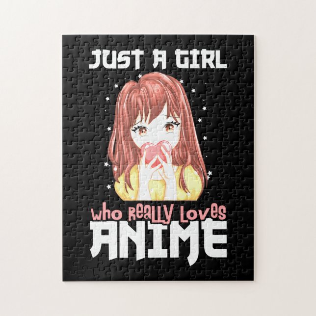 Quebra-cabeça Apenas Uma Menina Que Ama Mesmo Anime (Vertical)